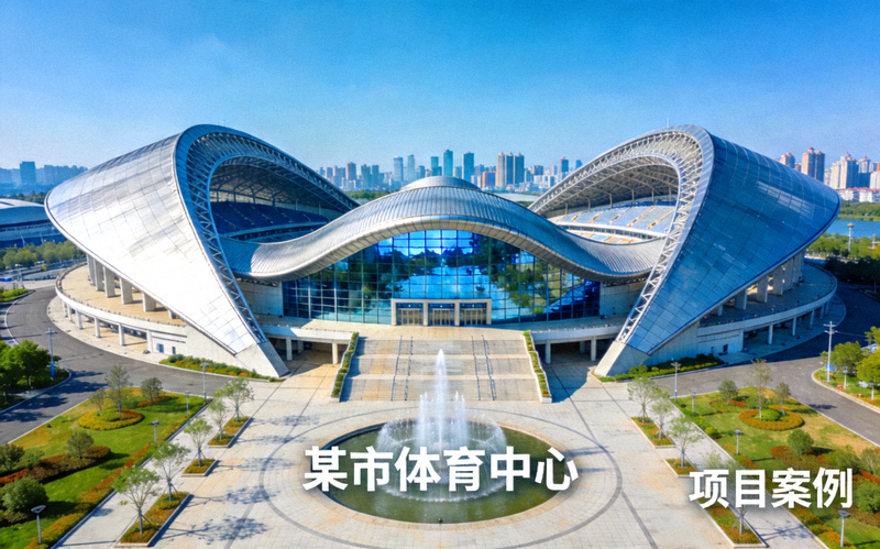 某市体育中心项目案例，现代化大型体育场馆